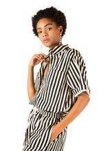 Load image into Gallery viewer, Striped Bobby Shirt - Black Cream
