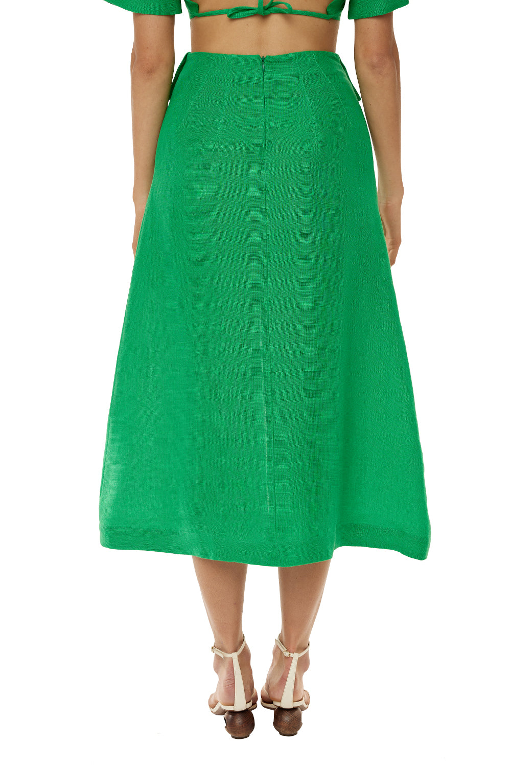 Kelly green midi skirt hotsell
