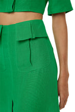 Load image into Gallery viewer, Cargo A-line Midi Skirt - Kelly Green
