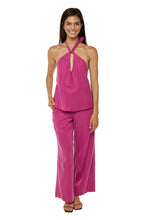 Load image into Gallery viewer, Natalia Trousers - Magenta Cupro
