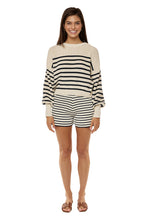 Load image into Gallery viewer, Lea Stripe Short - Ivory &amp; Navy Stripe
