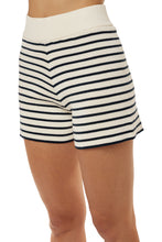 Load image into Gallery viewer, Lea Stripe Short - Ivory &amp; Navy Stripe
