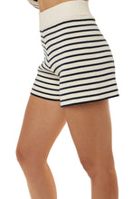 Load image into Gallery viewer, Lea Stripe Short - Ivory &amp; Navy Stripe
