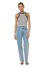 Load image into Gallery viewer, Racer Tank - Navy Multi Namu Stripe
