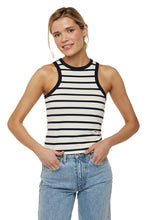 Load image into Gallery viewer, Racer Tank - Navy Multi Namu Stripe
