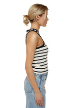 Load image into Gallery viewer, Racer Tank - Navy Multi Namu Stripe
