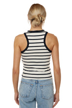 Load image into Gallery viewer, Racer Tank - Navy Multi Namu Stripe
