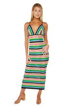 Load image into Gallery viewer, Selma Midi Dress - Multi Color Stripe
