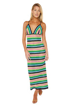 Load image into Gallery viewer, Selma Midi Dress - Multi Color Stripe
