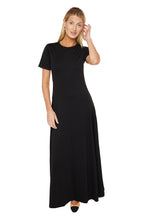Load image into Gallery viewer, Jersey Dress with Corset Back - Black
