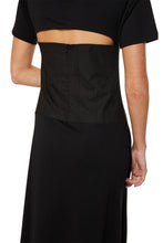 Load image into Gallery viewer, Jersey Dress with Corset Back - Black
