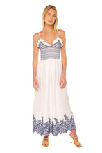 Load image into Gallery viewer, Bianca Spaghetti Strap Long Dress - Smock Blue Ibiscus
