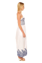 Load image into Gallery viewer, Bianca Spaghetti Strap Long Dress - Smock Blue Ibiscus
