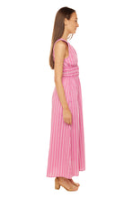 Load image into Gallery viewer, Jean Midi Dress - Adia Stripe Print Lilac
