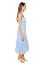 Load image into Gallery viewer, Charlotte Dress - Vintage Flower Blue
