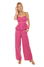Load image into Gallery viewer, Natalia Trousers - Magenta Cupro
