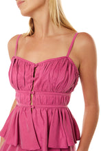 Load image into Gallery viewer, Ada Top - Magenta Cupro
