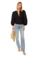 Load image into Gallery viewer, Poplin Corset Top - Black
