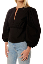 Load image into Gallery viewer, Poplin Corset Top - Black
