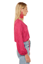 Load image into Gallery viewer, Amelia Top - Painted Stripe Fuchsia
