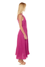 Load image into Gallery viewer, Rose Dress - Grape Linen
