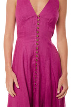 Load image into Gallery viewer, Rose Dress - Grape Linen
